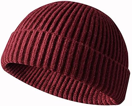 Chapéus de inverno para homens Mulheres alongadas macias grossas de cor maciça de cor sólida e compacável Cap para esqui de corrida para correr