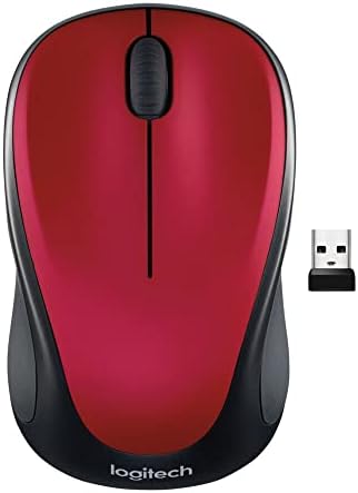 Mouse sem fio Logitech M317, 2,4 GHz com receptor USB, rastreamento óptico de 1000 dpi, bateria de 12 meses, compatível com PC, Mac, Laptop, Chromebook - Black