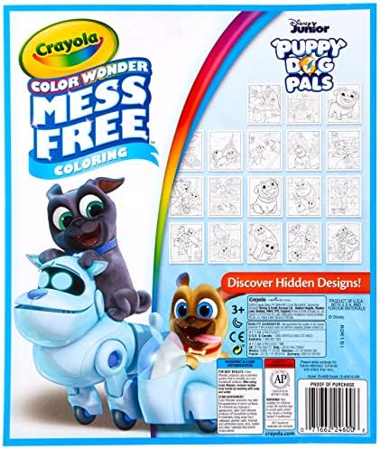 Crayola Color Wonder, Puppy Dog Pals Book, 18 páginas para colorir sem bagunça, presente para crianças, 3, 4, 5, 6