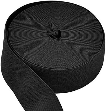 Elástico preto 2 polegada 5, 10, 15 jardas de costura elástica feita nos EUA