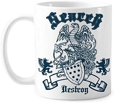 Cavaleiros medievais da Europa destruem o emblema da águia caneca cerâmica de cerâmica de porcelana de porcelana