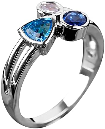 2023 Novo anel de pedra tricolor irregular de personalidade requintada para mulheres anéis de noivado de jóias de jóias