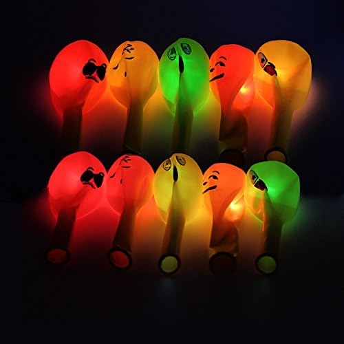 Balões de festa led com variados emoji de cores piscando luz 10 pacote para crianças de aniversário de aniversário decorações