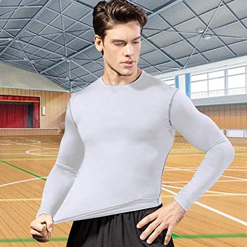 Camisas de manga comprida de compressão masculina, trepadeiras frias de roupas íntimas esportes de roupa de baixo