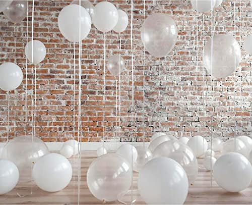 Balões de látex claros de 12 polegadas, balões transparentes de 100, balões de festa para chá de bebê, balões de hélio limpos para o aniversário de casamento