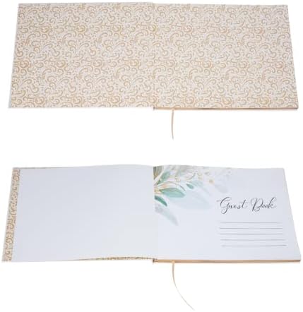Livro de convidados de casamento Avamie, 120 páginas linhadas Planejador de livros de registro de convidados de convidado, capa branca