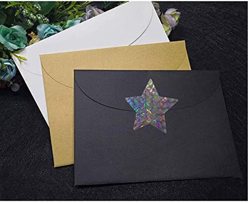 Glitter Foil Metallic Star Stickers Rótulos, adesivos de estrela prateada metálica de Natal Favorias de festas auto-adesivas favores