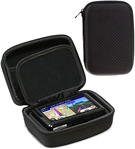 Navitech Black Hard GPS Carting Case Compatível com Garmin Zumo 396 LMT-S 4.3