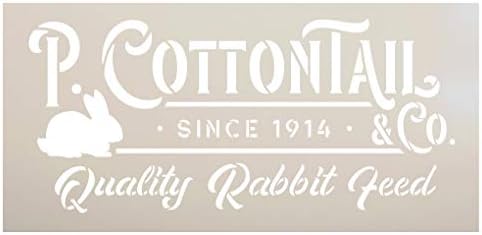 P. Cottontail Rabbit Co. STÉNQUIS por Studior12 | DIY Fun Spring Páscoa Bunny Decoração de casa | Feed de qualidade
