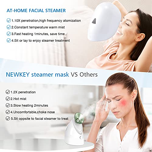 NEWKEY FACIAL FUTEMER PARA FACE Profissional I Face Steamer Máscara Para limpeza profunda facial, vaporizador facial