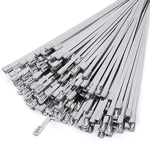 Zip de cabo de metal de aço inoxidável, gravatas, 19,8 polegadas 500mm 304 Irrodinga