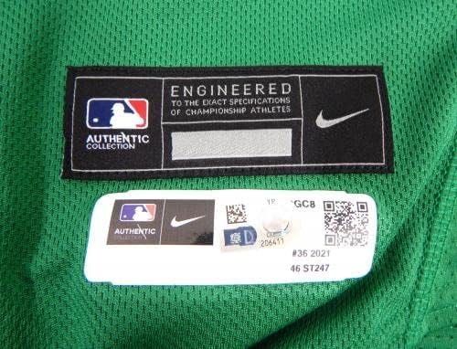 2021 Detroit Tigers Kyle Funkhouser #36 Jogo emitiu Green Jersey St Patricks 5 - Jogo usou camisas MLB