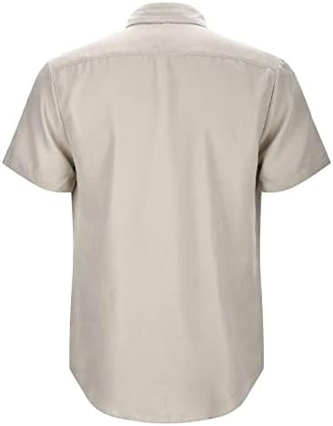 Yhaiogs masculas camisetas camisetas St. Patricks Camisetas para homens Button Mens Dress Camisa de colarinho regular Verifique as camisetas básicas para homens