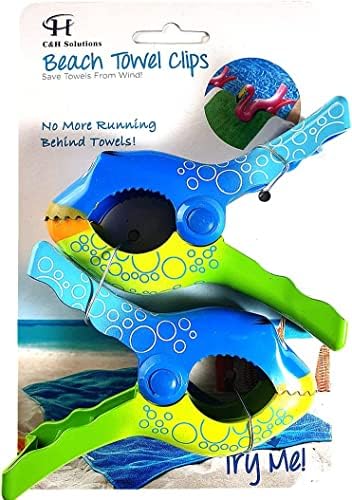 4 pares de peixes bolhas estilo toalha de praia, clipes, praia, pátio ou acessórios de piscina, clipes de toalhas portáteis,