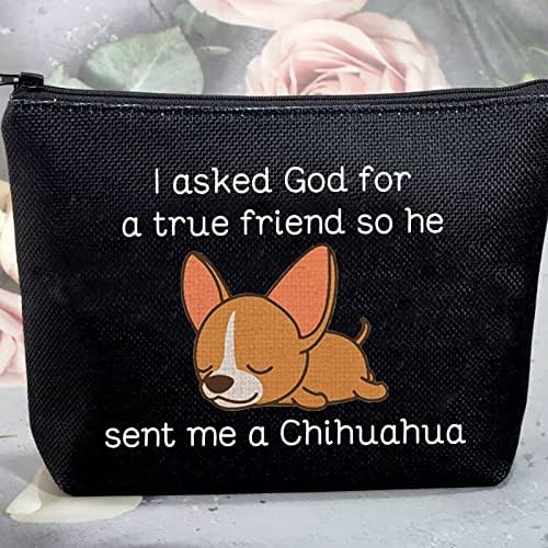 G2TUP Chihuahua Amante Bolsa Cosmética Presente de Pet para Mulheres Chihuahua Sacos de Galeases Animais