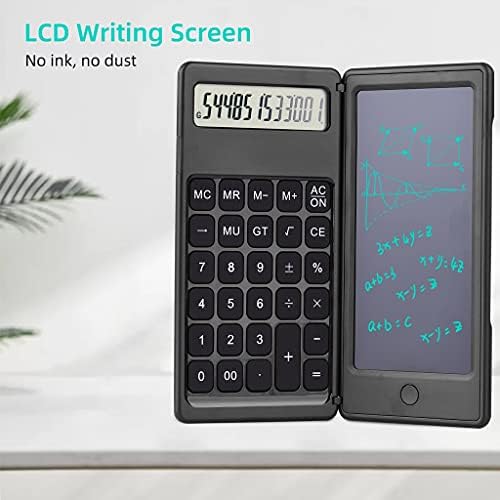 Calculadora dobrável Doubao e 6 polegadas LCD Writing Tablet Digital Draw Pad 12 Digits com caneta de caneta de caneta Função de trava de botão