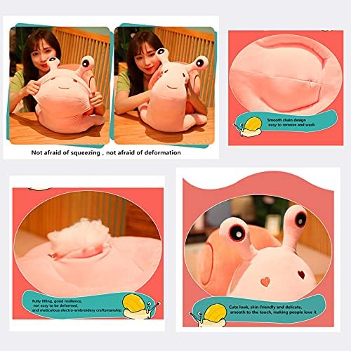 Zazzer 7.9''Snail Plush Toy, travesseiro macio de boneca de pelúcia de pelúcia de caracol para crianças
