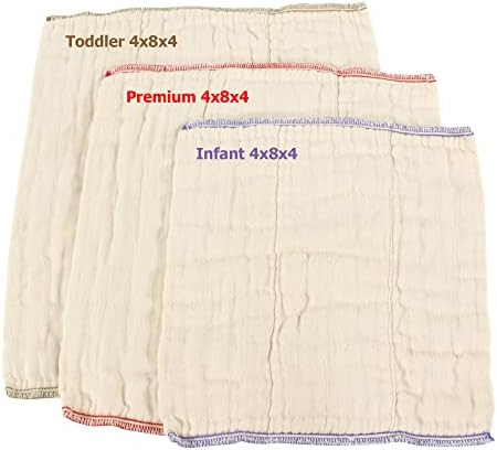 Osocozy se ajuste melhor fraldas fraldas de pano pré -dobrável - algodão, tecido de gaze, dimensionado para dobragem