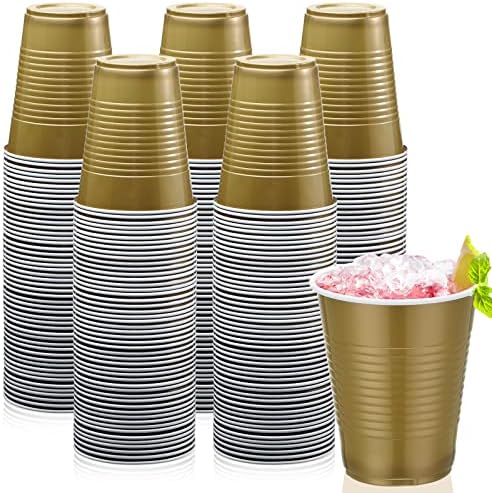 Yinder 200 pcs 18 oz copos de plástico descartáveis ​​xícaras de festas plásticas bebendo xícaras de despedida de