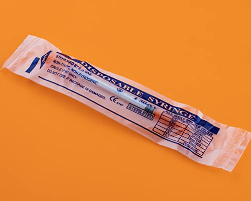 1 ml seringa laranja com 30g - diâmetro 0,3 mm/0,011 polegada de 13 mm/0,5 polegada