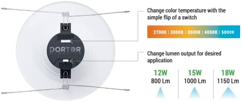 Iluminação portor Robescada LED 5/6 polegada pode downlight de alumínio, 5ccc, diminuição de 2700/3000/3500/4000/5000k, localização úmida, IC classificada