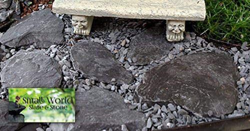 Pedra de ardósia natural -1 a 3 polegadas rochas para jardim em miniatura ou fada, aquário, ferrovia modelo e gamada de