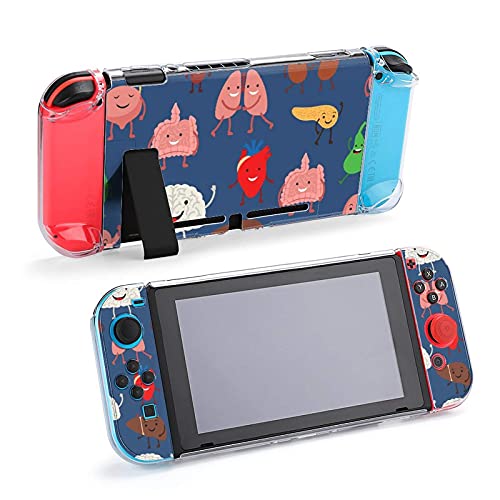 Caso para o Nintendo Switch, os órgãos internos humanos de cinco peças definem acessórios de console de casos de capa protetores para o interruptor