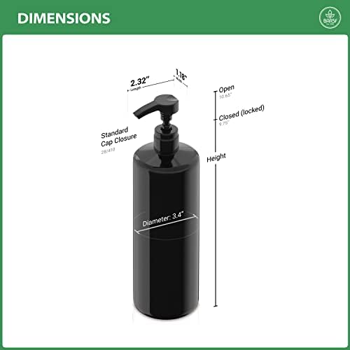 Garrafas de bomba preta de bar5f para lavagem do corpo do condicionador de xampu 33,8 onças de 1 litro de 1 litro de acabamento