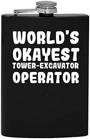 Operador de Tower -Excavator do mundo - 8oz de quadril de quadril de 8 onças