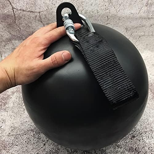 Sistema de puxar para baixo da Pulley Lat Edbhs, acessórios para máquinas de exercício, bola de aço para baixo, 11,8 polegadas de diâmetro, alça de exercício de luta livre, para ombros de bíceps traseiros, antebraço do pulso ABS