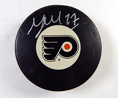 Maxime Talbot 27 assinado Philadelphia Flyers NHL Hockey Puck Auto AJ 269 - Pucks NHL autografados