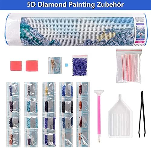 5D Kits de pintura de diamante, arte de diamante para adultos para crianças iniciantes, DIY Round/Square Drill Full Diamond Painting by Number Kit Gem Arts Arts para Decoração de parede de casa Presentes de lavanda 20x40in