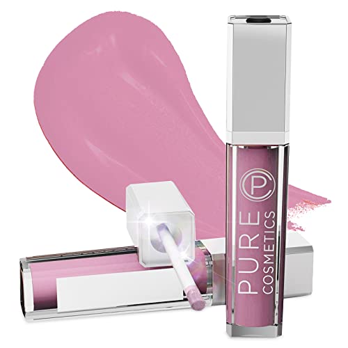 Pure Cosmetics Lip Gloss, Charmed-Hydrating & Ultra-zoisturizing Lip Makeup com óleo de jojoba, óleo de amêndoa doce e vitamina