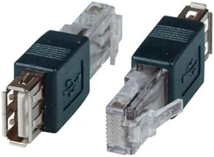 Sinloon (2-pacote AF-RJ45 USB para USB fêmea para AF-8P8C Conector Crystal USB, plugue de rede de transferência USB