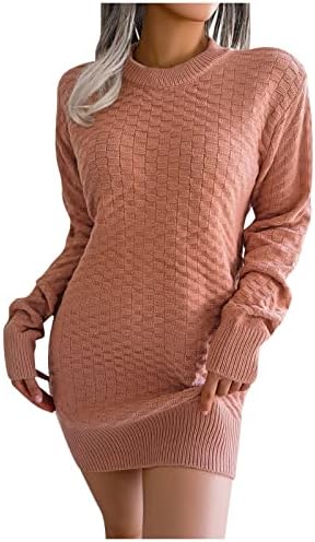 Vestidos de suéter feminino 2022 Sexy Cross V Neck Bat saia com vestido de lã de lã de lã de lã em V