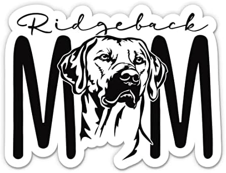 Ridgeback Mom Sticker - adesivo de laptop de 3 - Vinil à prova d'água para carro, telefone, garrafa de água - Decalque de cachorro Ridgeback