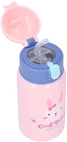 Garrafa de água infantil, garrafa de água de aço de aço, 304 garrafa de água em aço inoxidável para crianças 400 ml, alça fácil