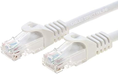 Cabos diretamente online branco 3ft CAT6 Ethernet Rede Cabo RJ45 Modem de internet Cordão de patch