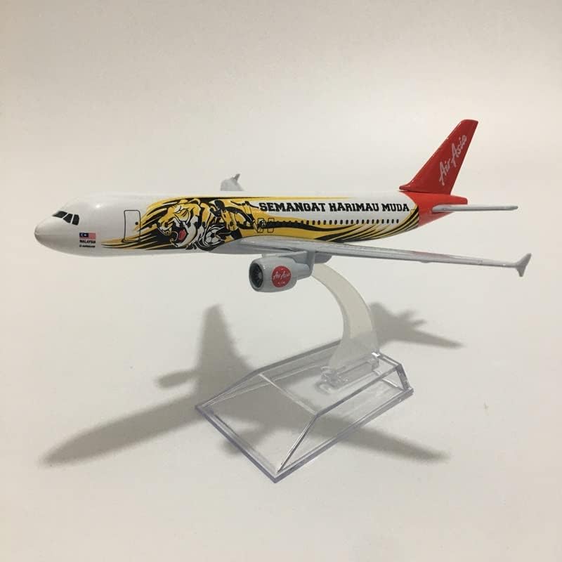 Taxa de deslizamento de Lukbut de obras de arte pintadas para: 16 cm AirAsia Tiger Airbus A320 Modelo Aeronave Die Metal