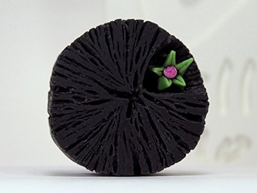 Carvão vegetal com orquídea - molde de sabão de silicone artesanal
