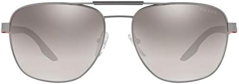 Prada Linea Rossa PS 53xs Men's Sunglasses Matte Gunmetal/Gradiente Gray Mirror Silver 60