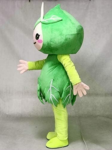 Folhas verdes figurinas de mascote