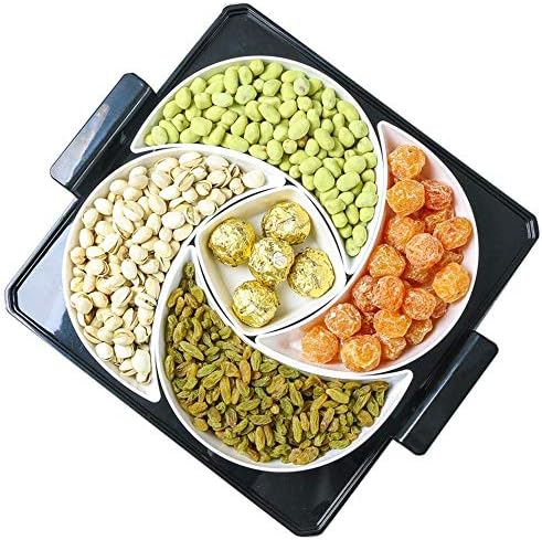 Placa de frutas secas de Zchan com compartimento de placa de frutas com tampa de umidade selada à prova de umidade Candy Box European
