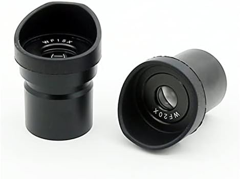 Acessórios para microscópio 2pcs wf15x wf20x lente óptica de olho de campo largo WF20x para microscópio estéreo, com olhos, tamanho de montagem 30 mm / 30,5 mm de consumo de laboratório