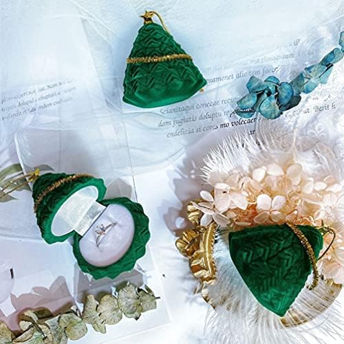 Caixa de jóias de brinco de pretyZoom Caixa de anel de Natal Caixa de jóias de árvore de árvores Brincos portáteis Organizador