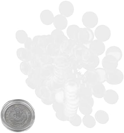 Cápsulas de moedas Mini Caixa de armazenamento de contêineres de moeda redonda de plástico 21mm para coleta de moedas 300pcs