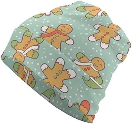 Baikutouan Gingerbread Men Hats de gorro impressos para homens Mulheres com desenhos