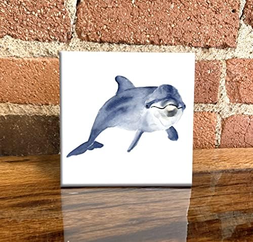Dolphin aquarela de arte decorativa
