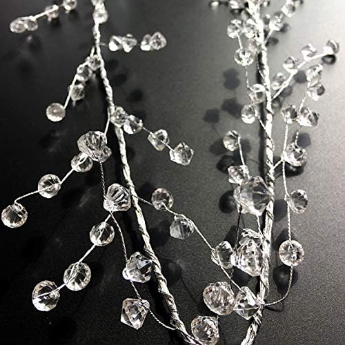 40 Clear Diamond Diamond Garlands Wire String String acrílico Cristal Grus