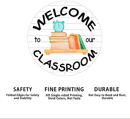 Primeiro dia de placas da escola bem -vindo às letreiros da sala de aula de volta à escola Welcome Signo da porta Boho Decoração da sala de aula arco -íris
